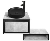 Шкаф с умывальником Montebella Set 54.02 1115x500 Loft LED 455x455 Pantera фото №1 — интернет-магазин Desire.md