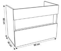 Dulap cu lavoar Montebella Set 55.03 800x400 Enzo Nero LED Pantera imaginea #4 — magazin online Desire.md