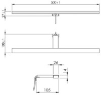 Candelabru de perete Elita Esther 50cm (1100230049) imaginea #2 — magazin online Desire.md