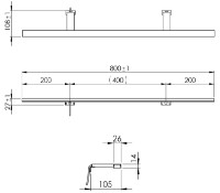 Бра Elita Esther 80cm (1100230050) фото №2 — интернет-магазин Desire.md