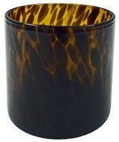 Suport pentru lumânări Bohemia Brown Dots 10x10cm (48219)