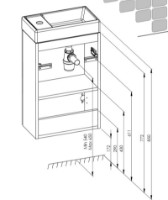 Шкаф с умывальником Elita Young Basic (163068) фото №3 — интернет-магазин Desire.md