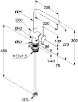 Baterie bucătărie Kludi L Steel (45803F877) imaginea #2 — magazin online Desire.md
