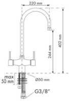 Baterie bucătărie Plados Hego UG56 Jasmine imaginea #2 — magazin online Desire.md
