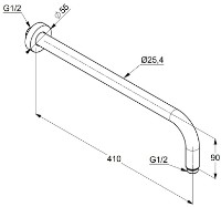 Душевой отвод Kludi A-QA DN15 (6651491-00) фото №2 — интернет-магазин Desire.md