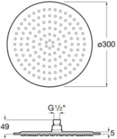 Душевая головка Roca Raindream (A5B2550C00) фото №2 — интернет-магазин Desire.md