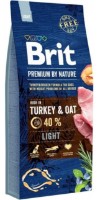 Hrană uscată pentru câini Brit Premium by Nature Light Turkey & Oat 15kg