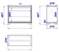 Rafturi pentru pantofi Mobildor-Lux Leo 47x70x27 Sonoma (10008771) imaginea #5 — magazin online Desire.md