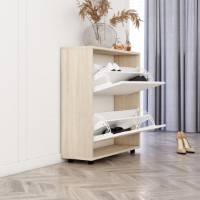 Обувница Mobildor-Lux Leo 86x70x27 Sonoma/White (10008508) фото №4 — интернет-магазин Desire.md