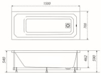 Cadă de baie Triton Прага 150х70 imaginea #4 — magazin online Desire.md