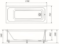 Cadă de baie Triton Прага 170х70 imaginea #4 — magazin online Desire.md