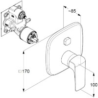 Смеситель для ванны Kludi Ameo Push (416590575) фото №2 — интернет-магазин Desire.md