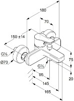 Baterie pentru cadă Kludi Pure & Easy (376819165) imaginea #2 — magazin online Desire.md