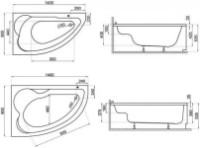 Ванна Polimat Miki 145x85 Right (S) (16655) фото №4 — интернет-магазин Desire.md