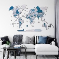 Panou decorativ UberHaus 3D Lemn Aqua L 1500x900mm