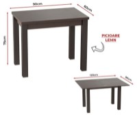 Обеденный стол MobiCasa Dinner Transformer 60/120x90 Venge фото №4 — интернет-магазин Desire.md