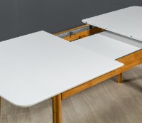 Masă pentru bucătărie MobiCasa Mary 140/185x80 White/Natural imaginea #5 — magazin online Desire.md