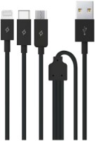 USB Кабель Ttec Trio USB to Type-C Lightning Micro-USB 1.2m Black (2DK7521S) фото №1 — интернет-магазин Desire.md