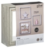 Навесная полка Five Grey 3pcs (50329) фото №2 — интернет-магазин Desire.md