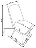 Стул Halmar K-214 Grey фото №2 — интернет-магазин Desire.md