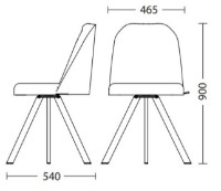 Scaun Новый стиль Milana 4L Black Eco-70 imaginea #4 — magazin online Desire.md