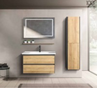 Шкаф с умывальником Martat Rino 100 Oak/Anthracite (17414) фото №4 — интернет-магазин Desire.md