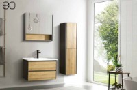 Шкаф с умывальником Martat Rino 80 Oak/Anthracite (17415) фото №4 — интернет-магазин Desire.md