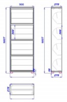 Обувница Mobildor-Lux Leo 164x90x27 White (10008585) фото №4 — интернет-магазин Desire.md