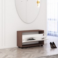 Обувница Mobildor-Lux Leo 90 (47x90x27) Wenge/White фото №2 — интернет-магазин Desire.md
