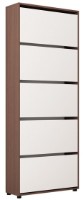 Rafturi pentru pantofi Mobildor-Lux Leo Slim 50 (203x50x16) Wenge/White imaginea #1 — magazin online Desire.md