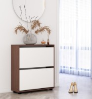 Обувница Mobildor-Lux Leo Slim 60 (86x60x16) Wenge/White фото №2 — интернет-магазин Desire.md