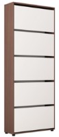 Обувница Mobildor-Lux Leo Slim 70 (203x70x16) Wenge/White фото №1 — интернет-магазин Desire.md