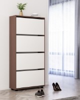 Обувница Mobildor-Lux Leo Slim 80 (164x80x16) Wenge/White фото №2 — интернет-магазин Desire.md