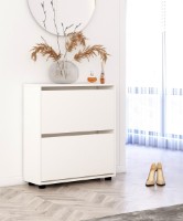 Обувница Mobildor-Lux Leo Slim 86x80x16 White (10008564) фото №2 — интернет-магазин Desire.md