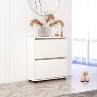 Обувница Mobildor-Lux Leo Slim 86x90x16 White (10008543) фото №2 — интернет-магазин Desire.md