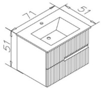 Dulap cu lavoar Orka Moonlight 70 White Matt (16349) imaginea #2 — magazin online Desire.md