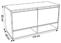 Шкаф с умывальниками Montebella Set 63.01 1200x500 Eclipse Pantera фото №2 — интернет-магазин Desire.md