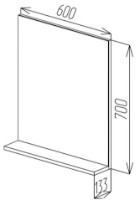 Зеркало для ванной Bayro Vega 600x700 (110453) фото №3 — интернет-магазин Desire.md