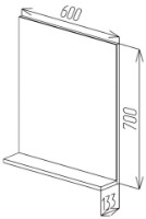 Зеркало для ванной Bayro Vega 600x700 (110454) фото №3 — интернет-магазин Desire.md