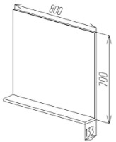 Зеркало для ванной Bayro Vega 800x700 (110456) фото №3 — интернет-магазин Desire.md