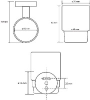 Стакан для зубных щёток Bemeta Hematit (159110012) фото №2 — интернет-магазин Desire.md