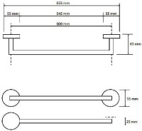 Держатель для полотенец Bemeta Hematit (159204042) фото №2 — интернет-магазин Desire.md