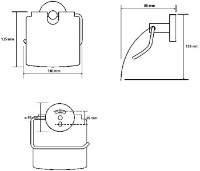 Держатель туалетной бумаги Bemeta Amber (155112012) фото №2 — интернет-магазин Desire.md