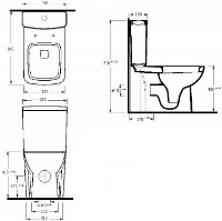 Vas WC Ege Vitrifiye Tyana (72100) imaginea #2 — magazin online Desire.md