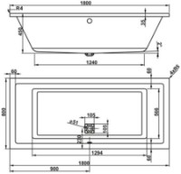 Cadă de baie Vagnerplast Cavallo 180x80 (112407) imaginea #3 — magazin online Desire.md