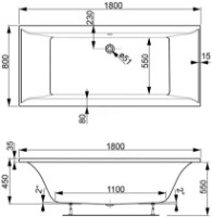 Cadă de baie Vagnerplast Veronela 180x80 (112409) imaginea #3 — magazin online Desire.md