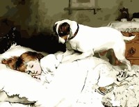 Картина по номерам PRC Fetița cu Cățelul 40x50cm 003796