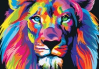 Картина по номерам PRC Leul Curcubeu 40x50cm 03826