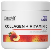 Protecție de articulație Ostrovit Collagen+Vitamin C 200g Peach imaginea #1 — magazin online Desire.md
