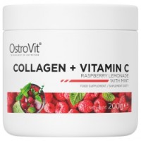 Protecție de articulație Ostrovit Collagen+Vitamin C 200g Raspberry Lemonade imaginea #1 — magazin online Desire.md